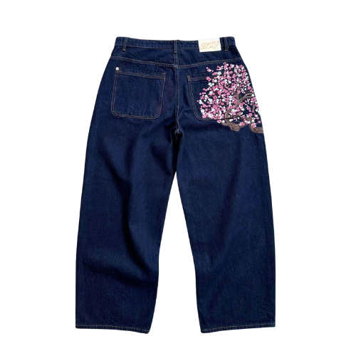 Blossom Embroidered Denim