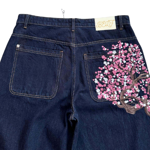 Blossom Embroidered Denim