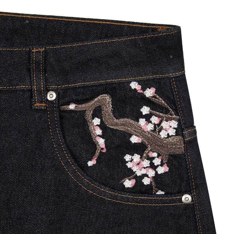 Blossom Embroidered Denim