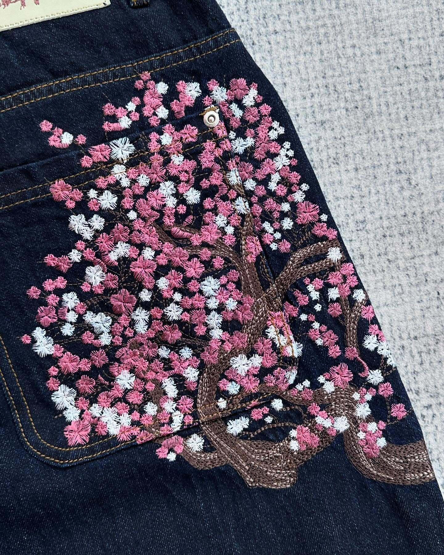 Blossom Embroidered Denim