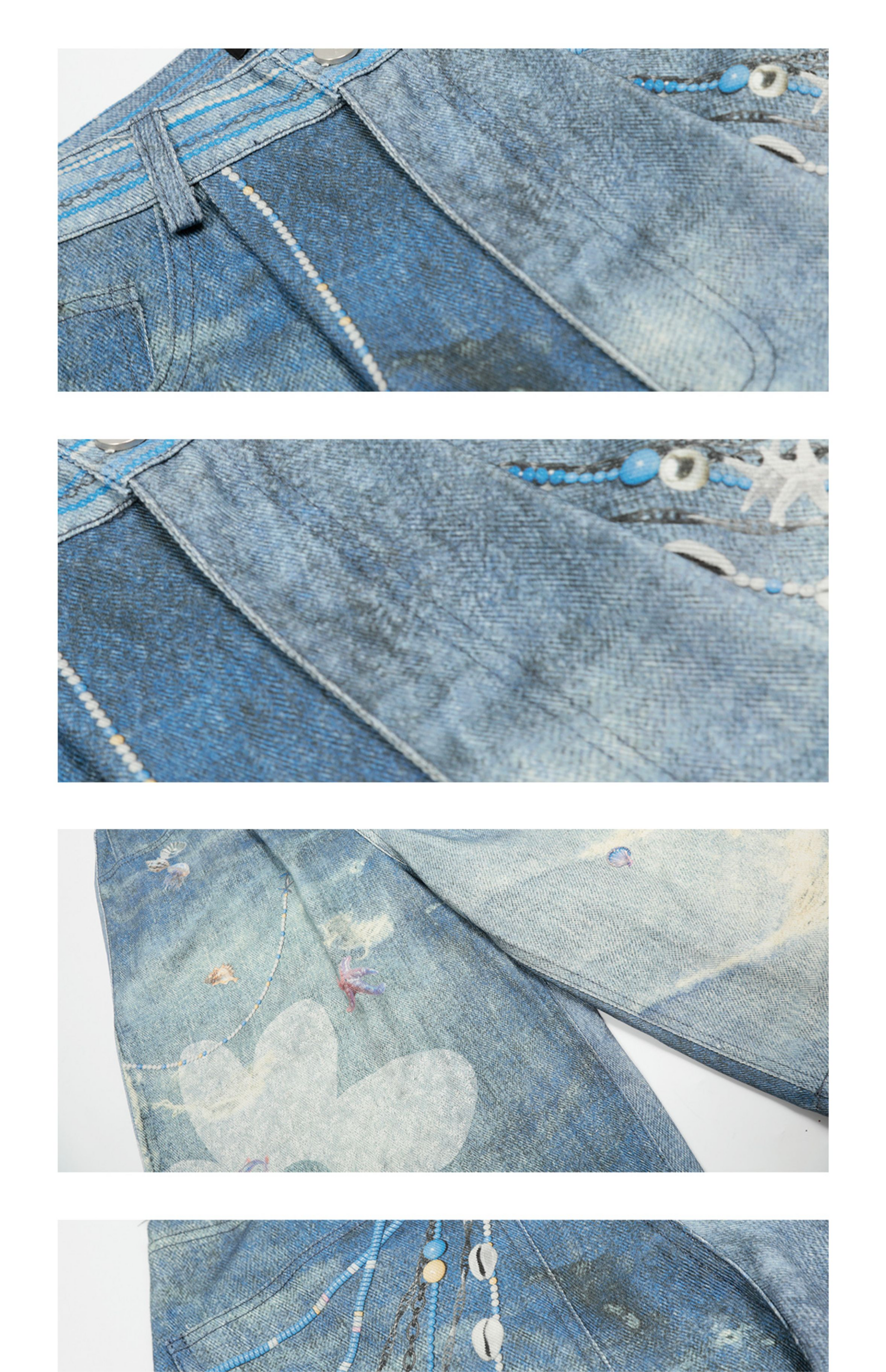 Chain Flower Jeans