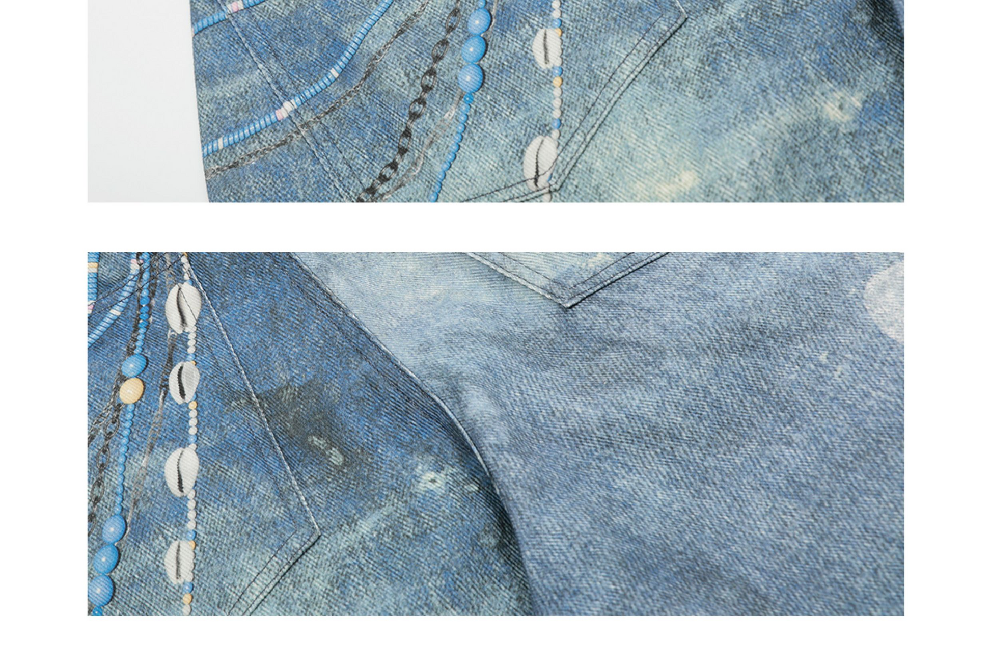 Chain Flower Jeans