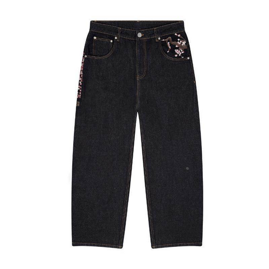 Blossom Embroidered Denim
