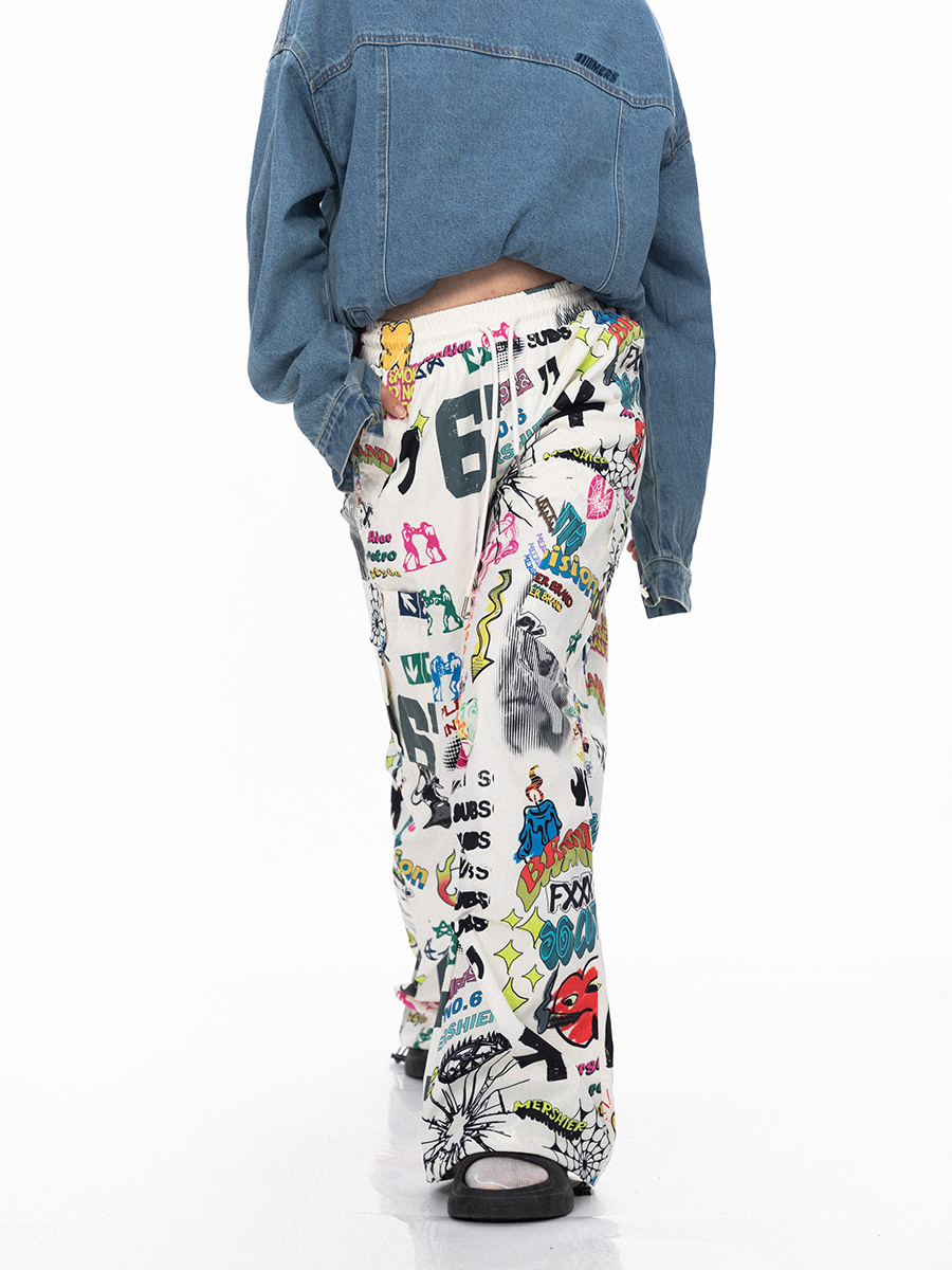 Colorful Graffiti Trousers