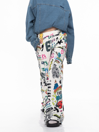 Colorful Graffiti Trousers