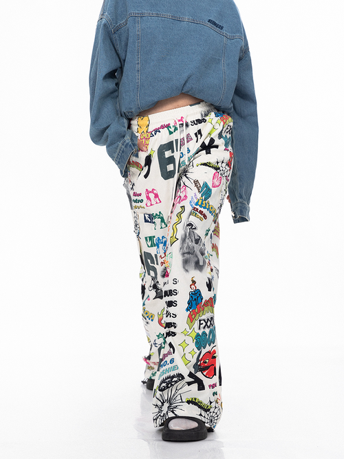 Colorful Graffiti Trousers