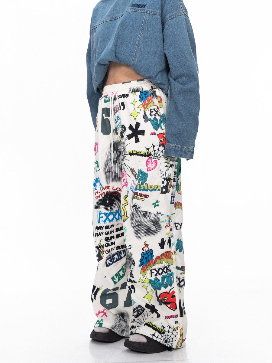 Colorful Graffiti Trousers