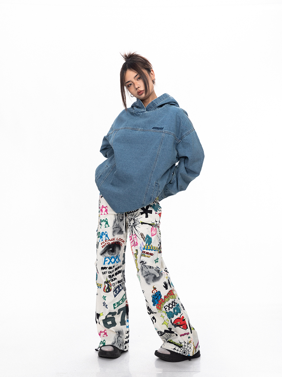 Colorful Graffiti Trousers