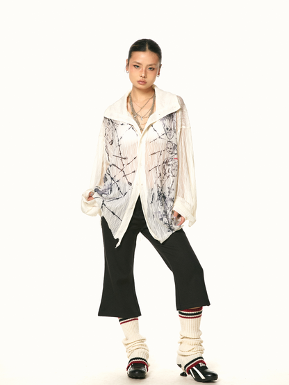 Textured Oversize Shirt