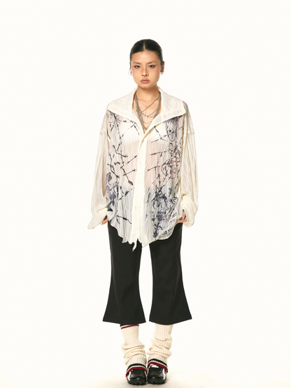 Textured Oversize Shirt